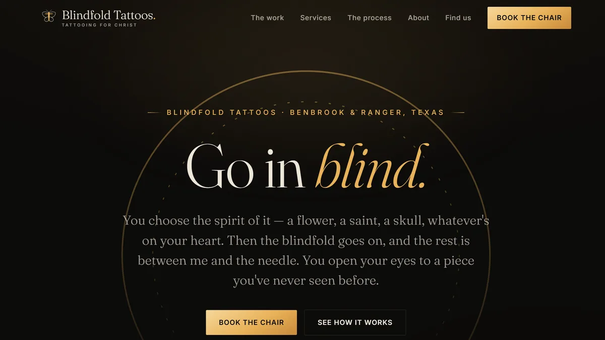 Blindfold Tattoos website